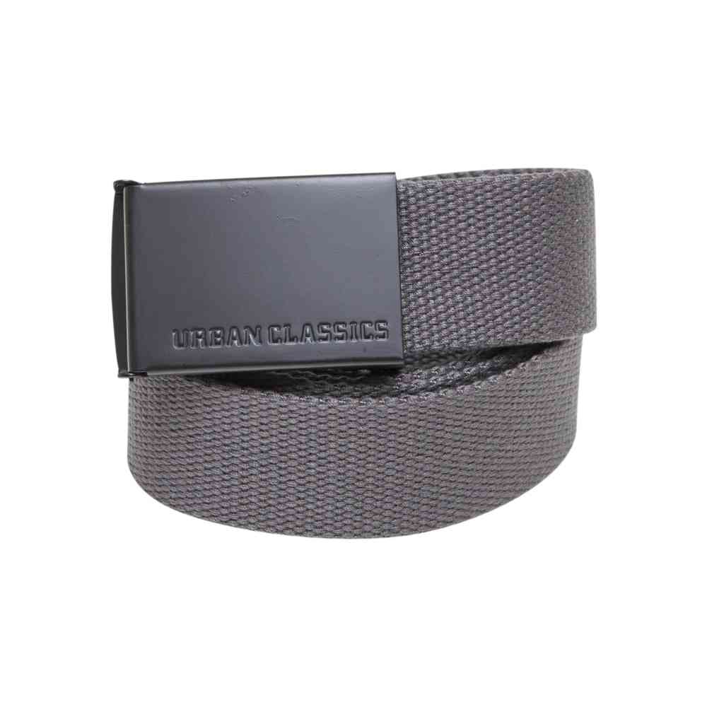 Urban Classics - Canvas Canvas Gürtel - Grau/Schwarz
